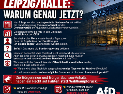 Drohnenvorfall Leipzig: AfD -Hamm warnt vor politischer Instrumentalisierung wenige Tage vor der Wahl